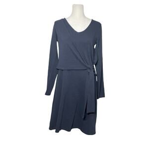 Spartina‎ 449 Deanna Wrap Dress Women's XS Navy Blue Office Capsule Minimalist